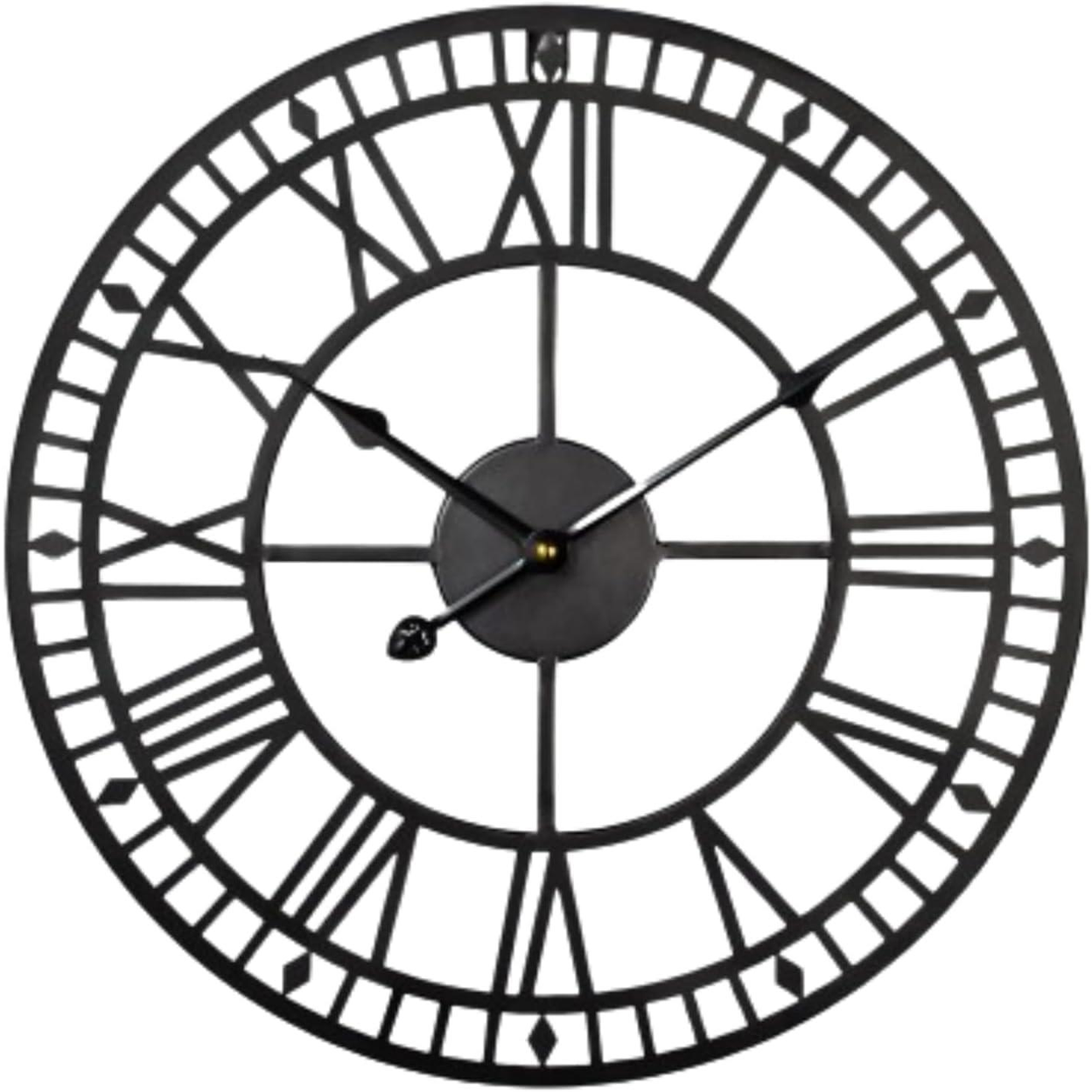 DOUBLE EDGE 47CM CLOCK - BLACK