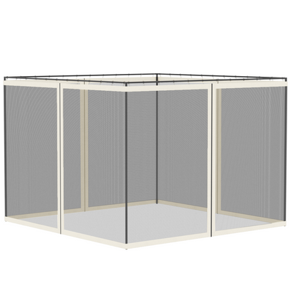 Four-Panel Gazebo Replacement Screen - Durable Polyester Mesh Protection