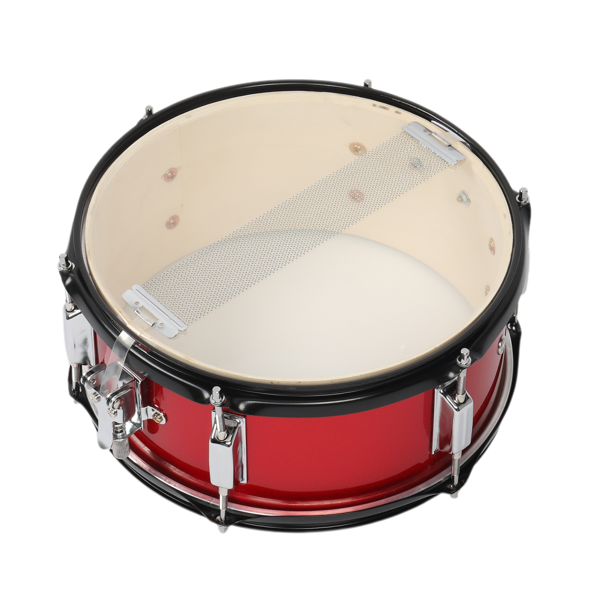 12 x 5.5 inches Professional Marching Snare Drum & Drum Stick & Strap & Wrench Kit Red
