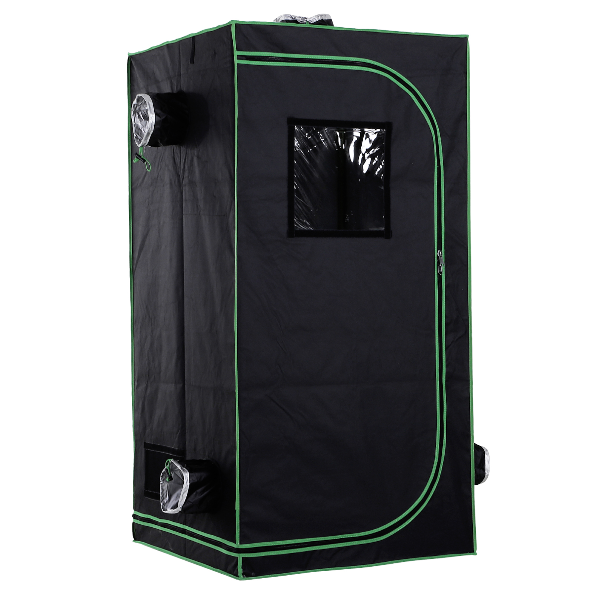 Outsunny Mylar Hydroponic Grow Tent w/ Floor Tray for Indoor Plant 80x80x160cm