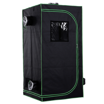 Outsunny Mylar Hydroponic Grow Tent w/ Floor Tray for Indoor Plant 80x80x160cm