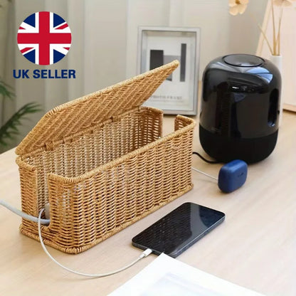 Cable Wire Cord Storage Box Case Management Plug Socket Tidy Safety Organiser