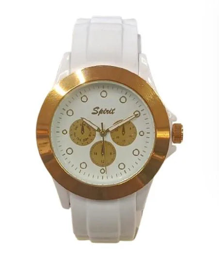 Spirit Ladies Fashion White Dial with Rubber Strap Watch ASPL36 - CLEARANCE NEEDS RE-BATTERY