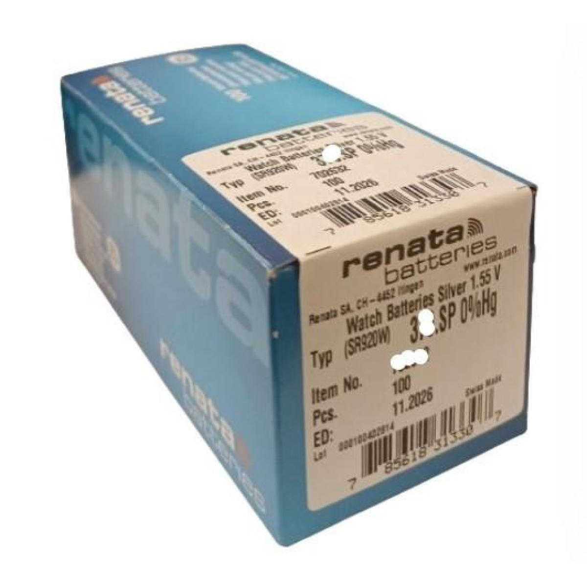 RENATA SP 362 Watch Batteries Pack Of 100