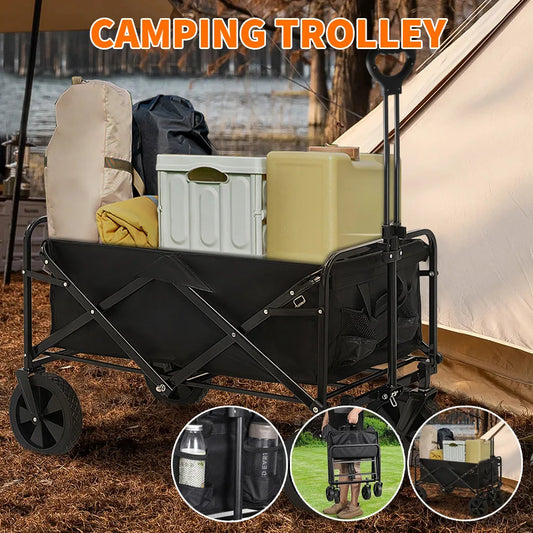 330LB Heavy Duty Foldable Trolley Cart Wagon Garden Beach Camping Festival UK