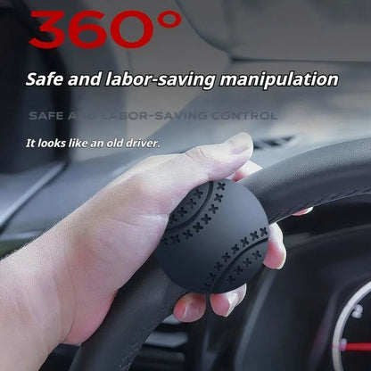 Steering Wheel Spinner Knob, Car Steering Wheel Booster Ball,360° Rotatable, Non-Slip Silicone Grip,  for Car, Truck, Boat, Mower, Tractor, Forklift