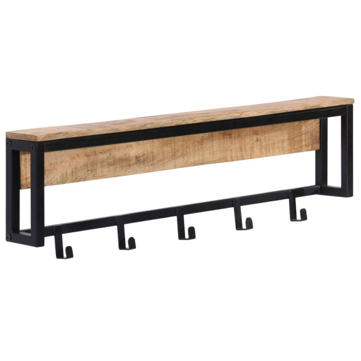 vidaXL Coat Rack 87x10x27 cm Solid Rough Wood Mango