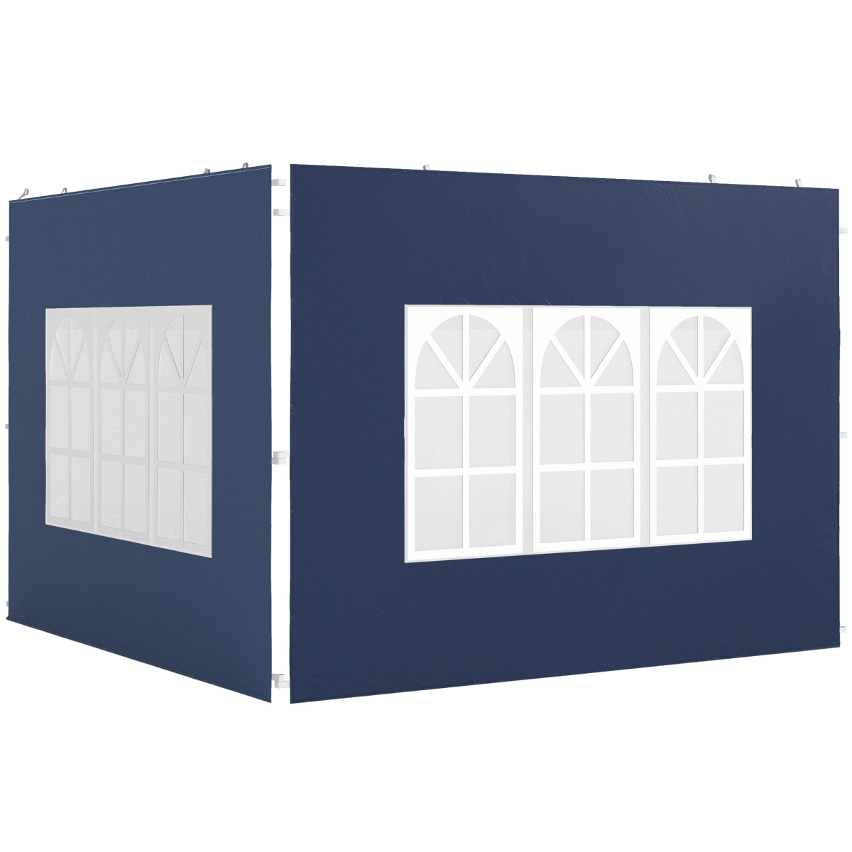 Outsunny Gazebo Side Panels for 3x3(m) or 3x6m Gazebo Canopy, 2 Pack, Blue