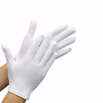 Heavy Duty Cotton Working Gloves One Size White