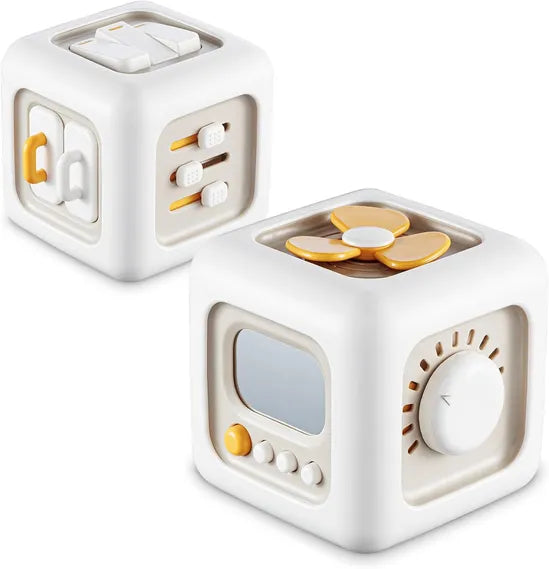 Montessori Sensory Cube Cognition Engaging Toy for Baby And Toddler Motor Skill Development