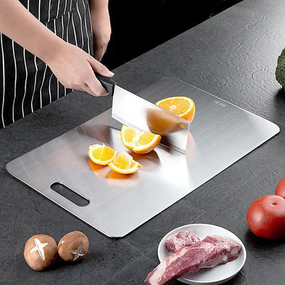 Cutting Board Double-Sided Stainless Steel Chopping Boards for Kitchen Camping