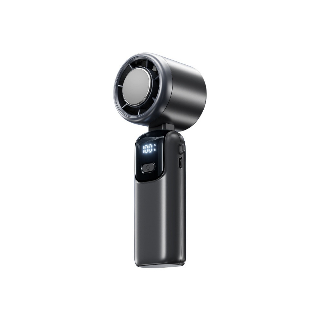 Portable Handheld Mini Turbo Fan In/Outdoor USB Rechargeable Ice Cooling Fans w/LED Display Fan (US Logistics only For USPS.TK/TMEU only For self-pickup)