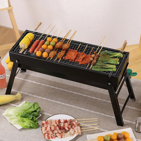 Large Portable Folding BBQ Grill Charcoal Barbecue Outdoor Patio Garden Party