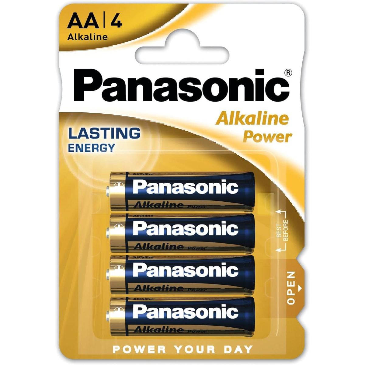 Panasonic AA Alkaline Battery Pack of 4 -  Box of 12