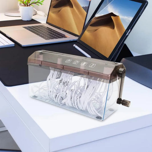 Portable A6 Paper Hand Shredder Manual Straight Cut Home Office-A6