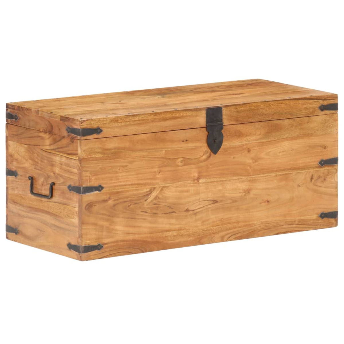vidaXL Chest | Natural finish | Solid acacia wood | Storage Chest | Rectangular