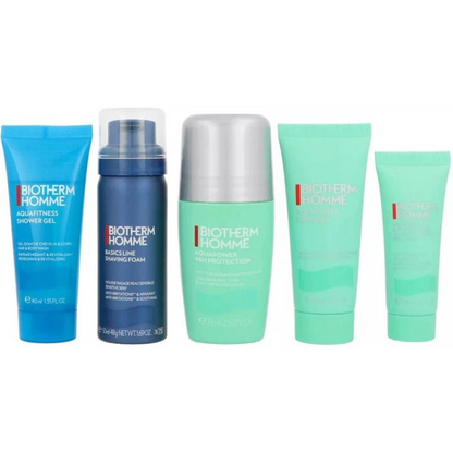 Biotherm Aquapower Set (Cleanser 40ml  Shower Gel 40ml  Shaving Foam 50ml  Deodorant 75ml  Advanced Gel 20ml)