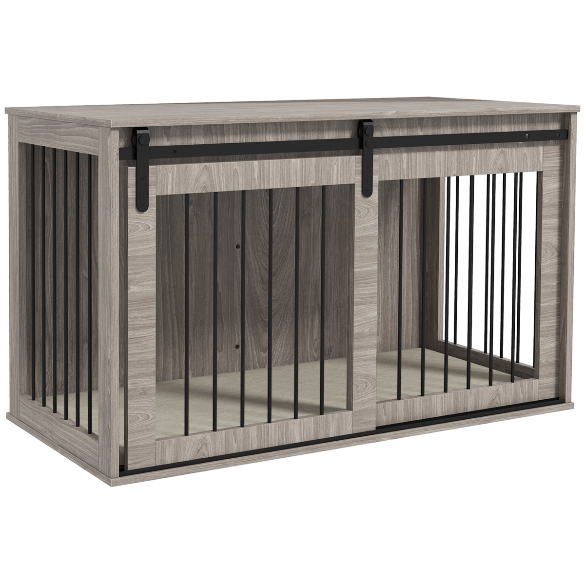 PawHut Dog Crate Furniture with Removable Cushion for XL Dogs - Brown