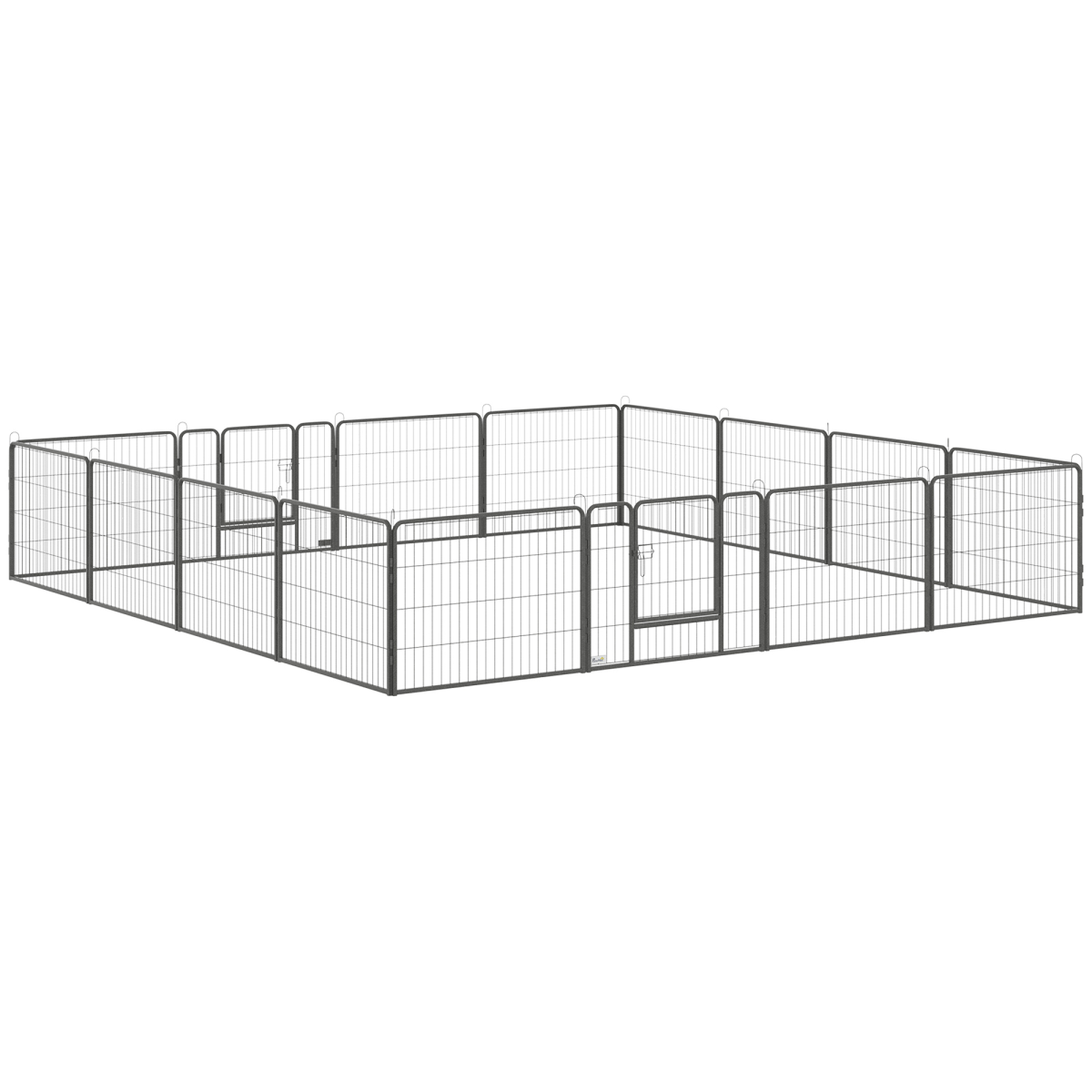 Heavy Duty Dog Pen with 2 Doors, 16 Panels Dog Playpen Puppy Pen, 60H cm