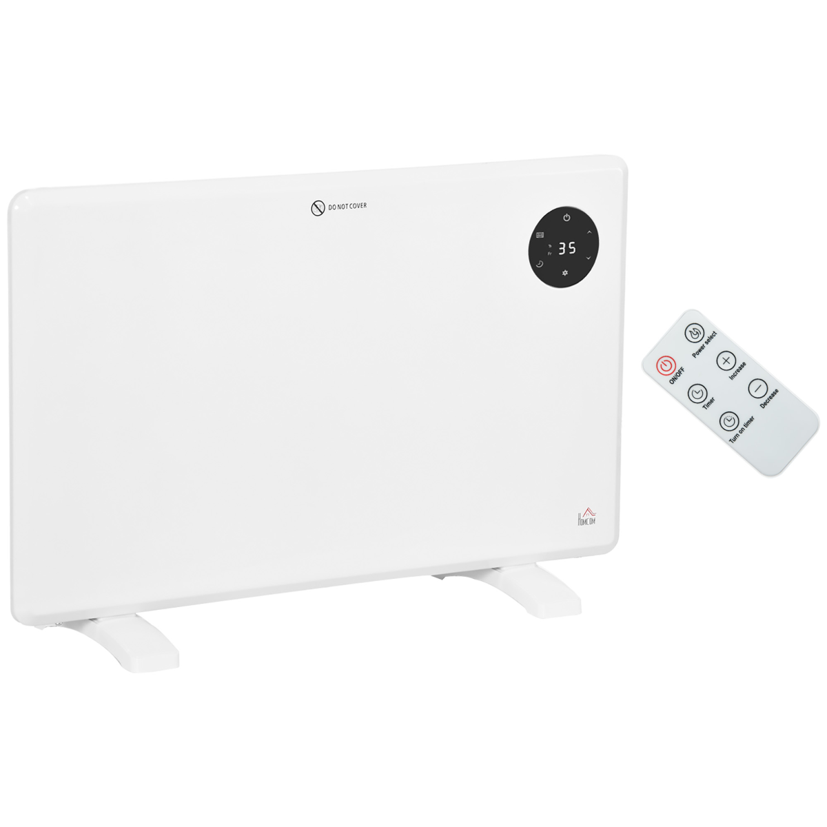 1200W Electric Convector Heater, Quiet Space Heater with LED Display, White
