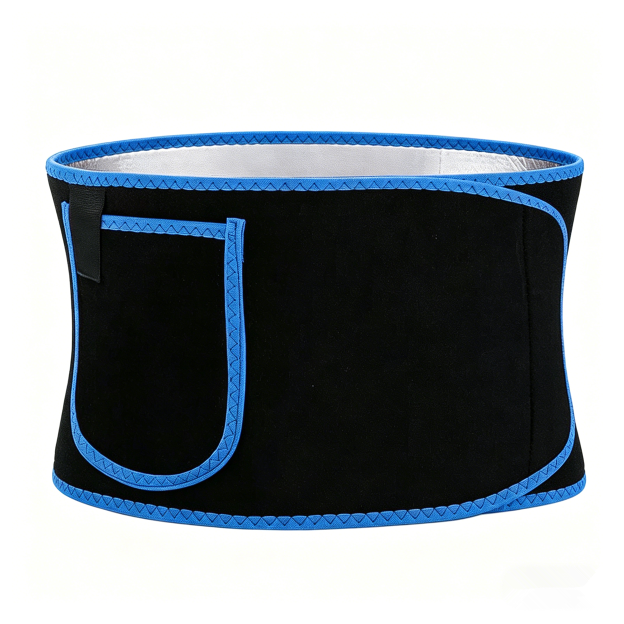 Waist Trimmer Belt Body Shaper Weight Loss Girdle Waist Trainer w/ Phone Pocket Blue-Black-Silver