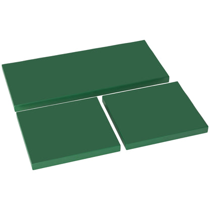 Outsunny Outdoor Seat Cushion Pads for Rattan Furniture, 3 PCs Garden Furniture Cushions, Green