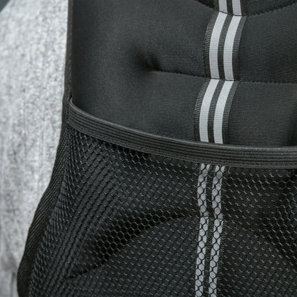 HOMCOM 5KG Weighted Vest, Running Weight Vest with Adjustable Strap, Convenient Pocket and Reflective Strips for Men and Women