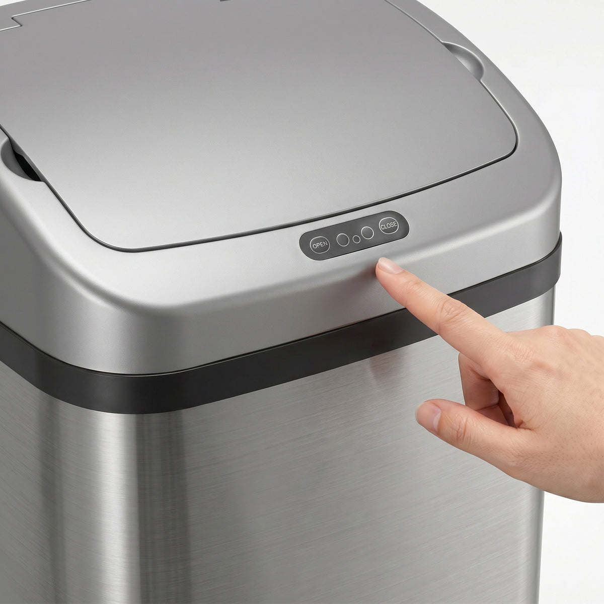 HOMCOM 48L Stainless Steel Sensor Bin - Silver-Tone