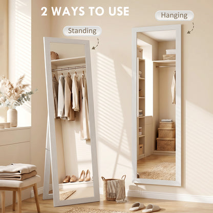 HOMCOM 37 x 157 cm Full Length Mirror - White