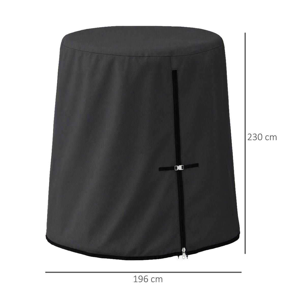 Outsunny 196 x 230 cm Hanging Egg Chair Protective Cover - Black