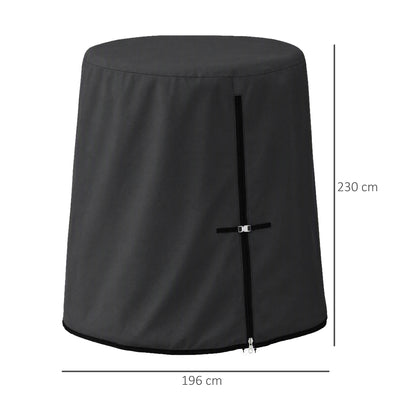 Outsunny 196 x 230 cm Hanging Egg Chair Protective Cover - Black
