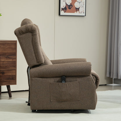 HOMCOM 45° Lifting Riser and Recliner Armchair  - Dark Brown