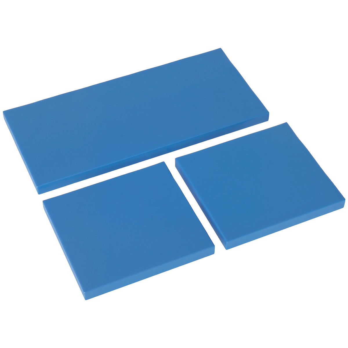Outsunny Outdoor Seat Cushion Pads for Rattan Furniture, 3 PCs Garden Furniture Cushions,  Sky Blue