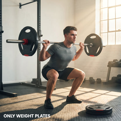 SPORTNOW Weight Plates Set, with Two 7.5kg and Two 5kg weights, Black
