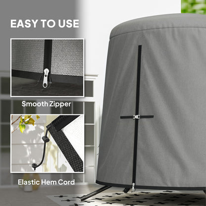 Outsunny 196 x 230 cm Hanging Egg Chair Protective Cover - Grey