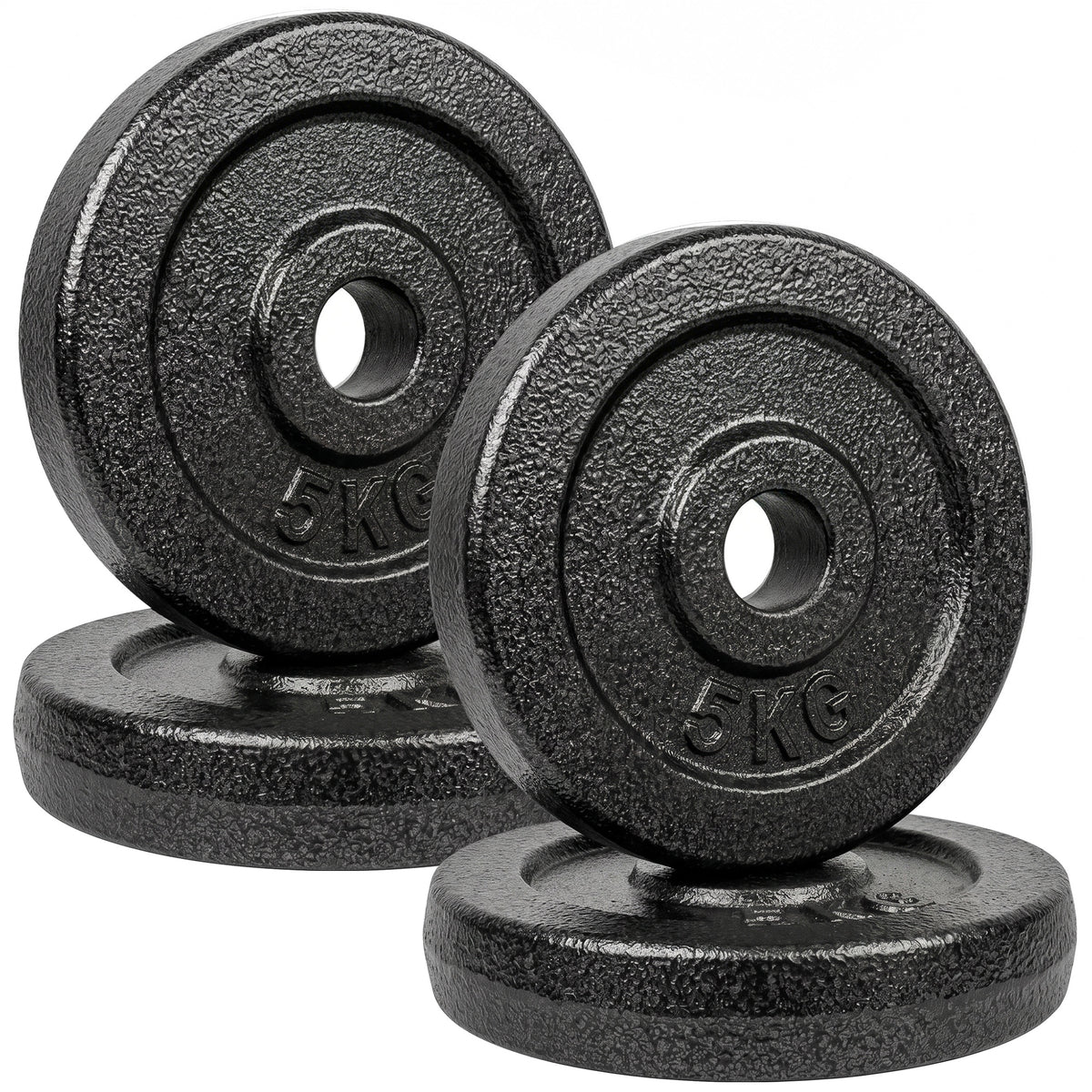 SPORTNOW Weight Plates Set, 1"/2.5cm Weight Disc Pair, 4 x 5kg Metal Dumbbell/Barbell Plates for Home Gym