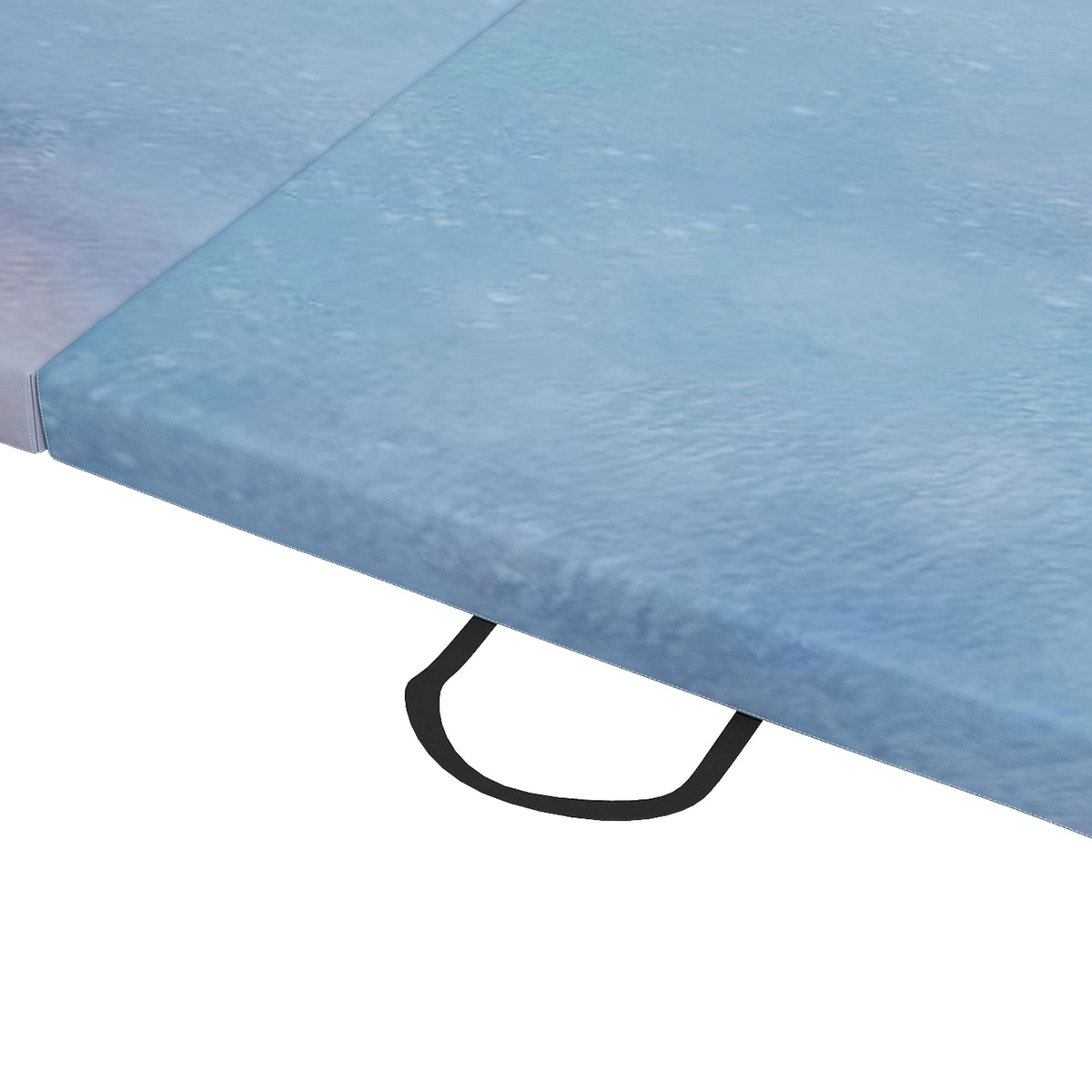 HOMCOM Gymnastics Mat, Tri-Fold Crash Exercise Pad, 6FT 2" Thick Foldable Workout Mat with Handles for Home Training, Blue