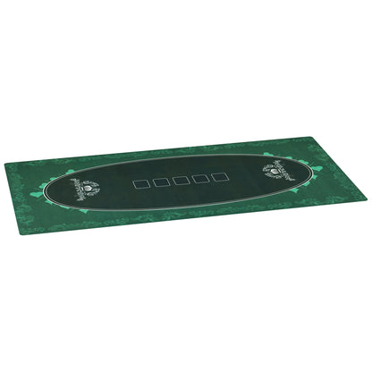 SPORTNOW Professional Poker Mat, 12-Player Water-resistant Poker Table with Felt Surface, Carry Bag, Green