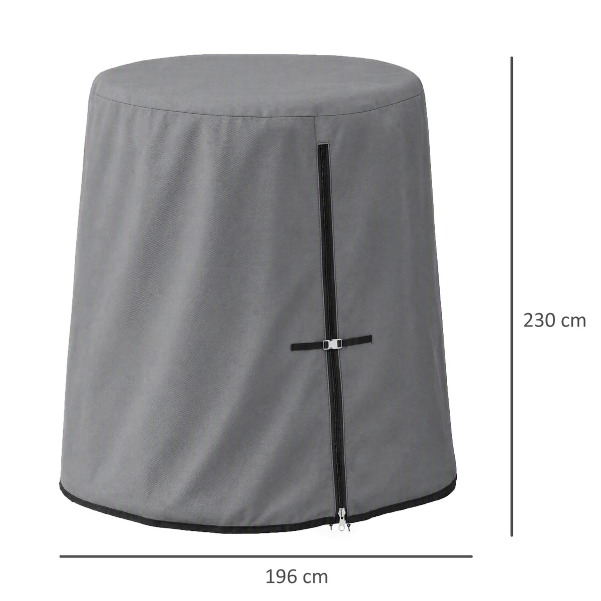 Outsunny 196 x 230 cm Hanging Egg Chair Protective Cover - Grey