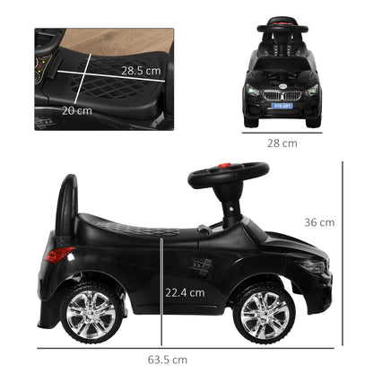 HOMCOM Ride on Car Baby Toddler Walker Foot to Floor Sliding Car Slider, Black