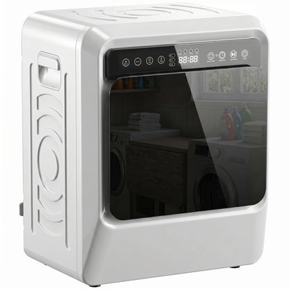 HOMCOM 5kg Vented Tumble Dryer, 1000W Compact Tumble Dryer with Smart Drying, Freestanding Stackable Clothes Drying Machine