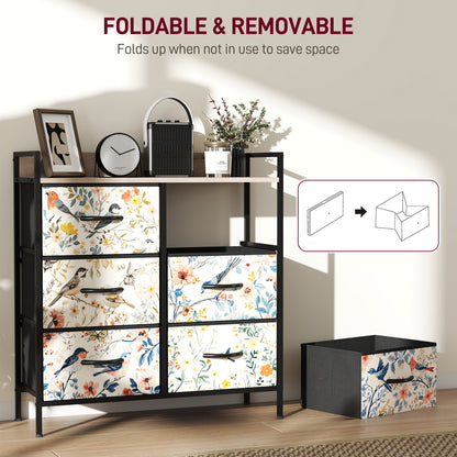 HOMCOM 6-Drawer Chest of Drawers - White