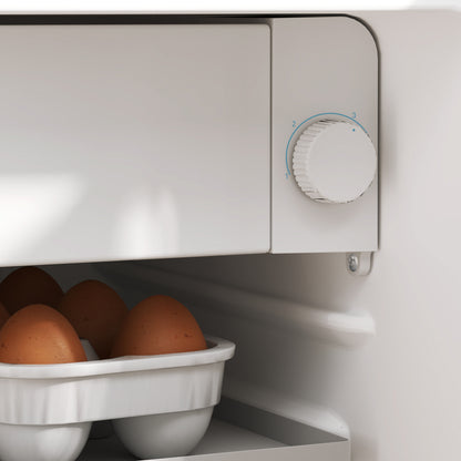HOMCOM 46 Litre Lockable Countertop Fridge - Cream White