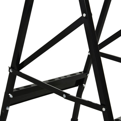 DURHAND 4-in-1 Work Bench, Folding Clamp Table w/ 4 Adjustable Clamping Pegs for DIY Home Garage, Black
