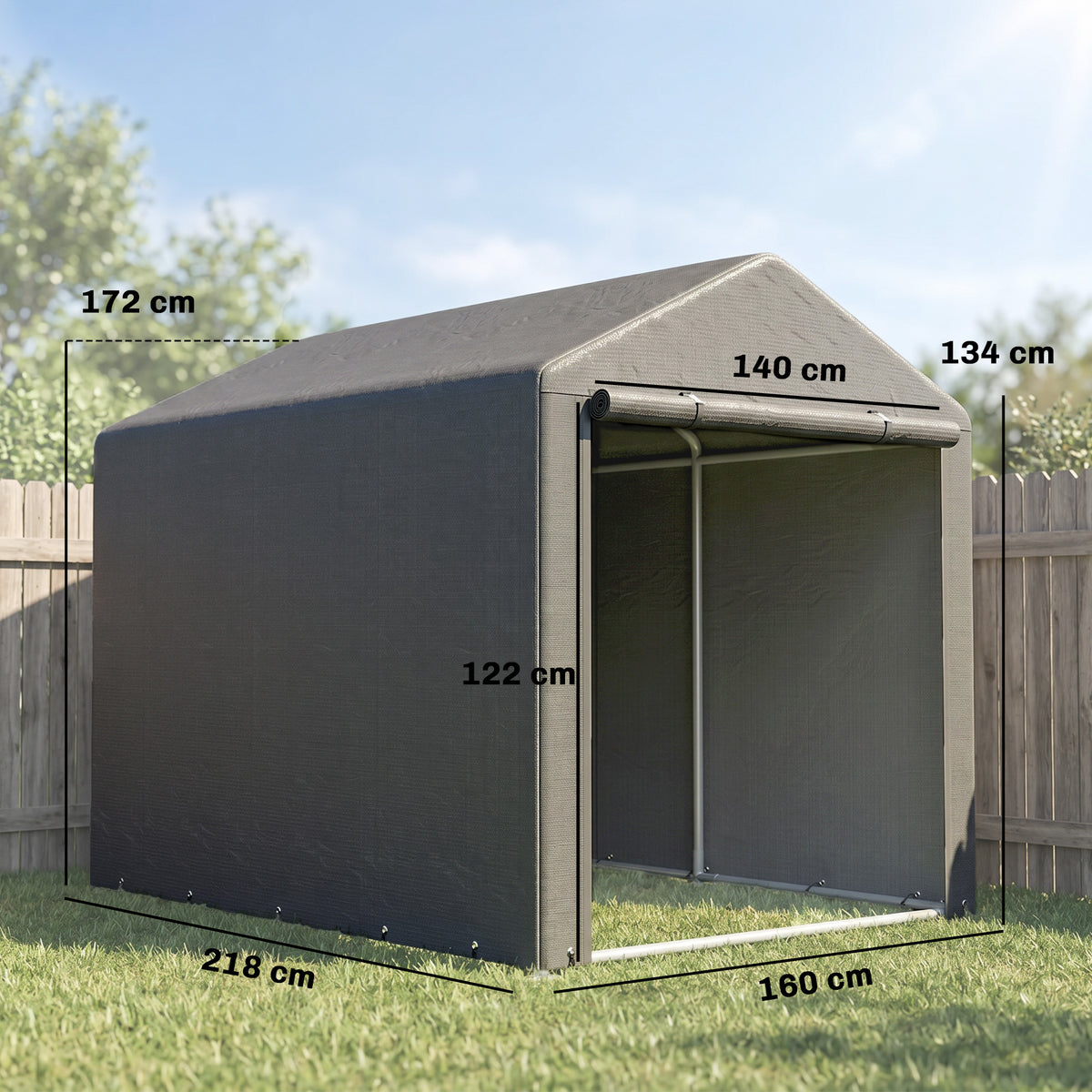 Outsunny 2.2 x 1.6 m Outdoor Storage Tent, with Accessories - Dark Grey