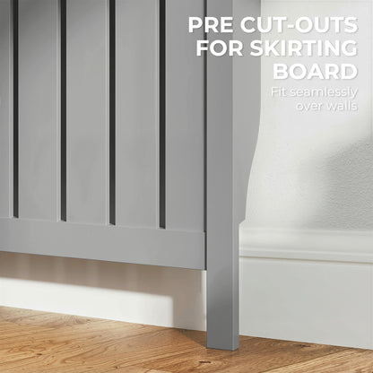 HOMCOM 93 x 119cm Modern Radiator Cover - Grey