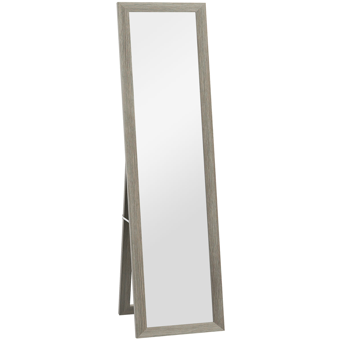HOMCOM Full Length Mirror, 37 x 157 cm, Hanging or Freestanding, Rectangular Full Body Mirror for Living Room, Bedroom, Grey