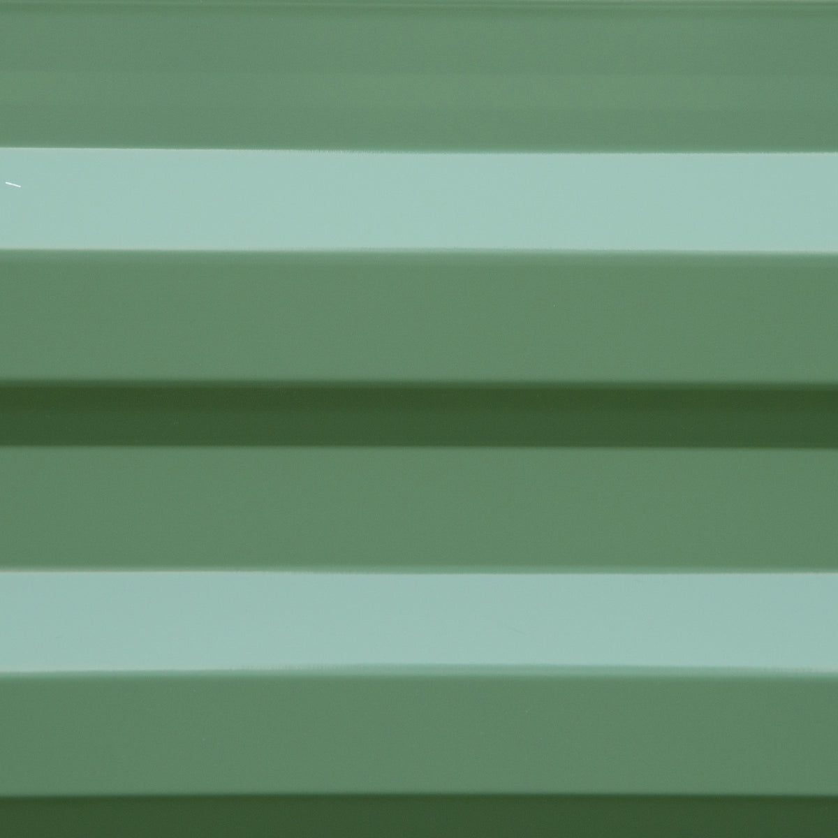 Outsunny Set of 2 291L Raised Garden Bed, Elevated Galvanised Planter Box for Flowers, Herbs, 100x100x30cm, Green