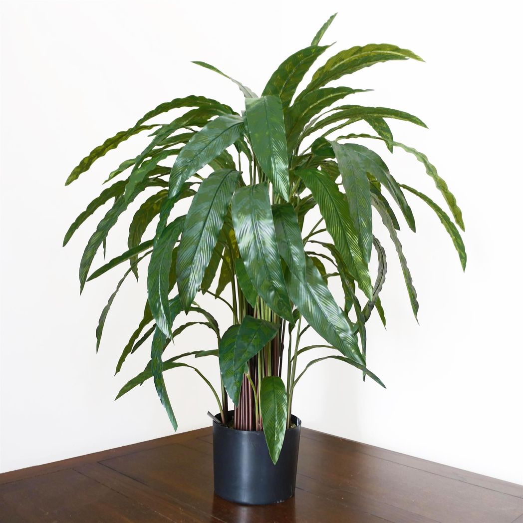 90cm Artificial Calathea Plant Dark Green