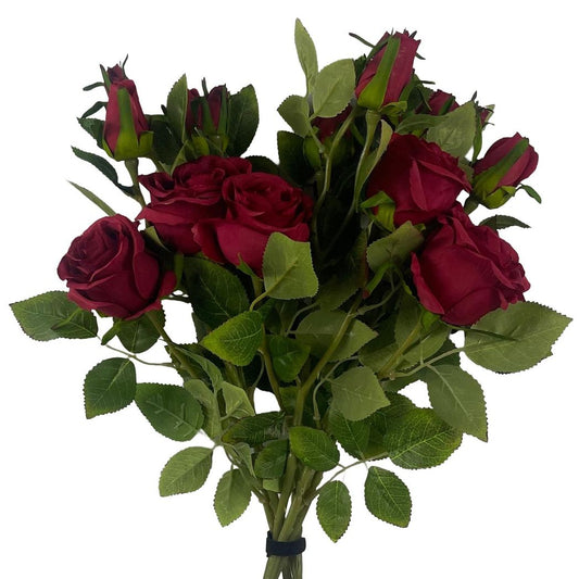 Pack of 6 x 60cm Artificial Red Rose Flower